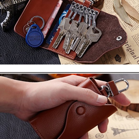 100% Leather Men's Key Holder & Credit Card holder - Picture 6 of 10